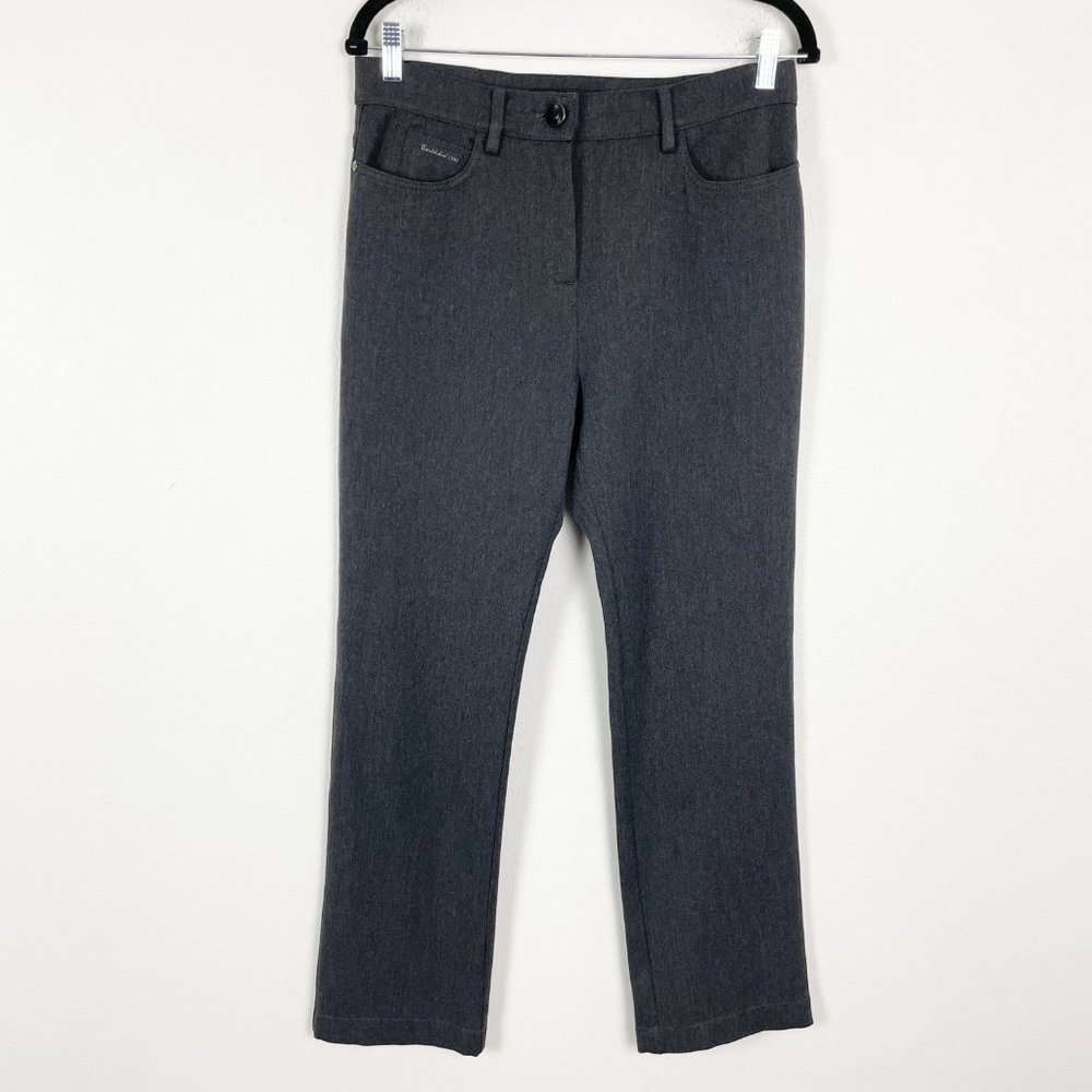 Weekend Max Mara Woman's 8 Gray High Rise Classic 5 Pocket Trouser Pants